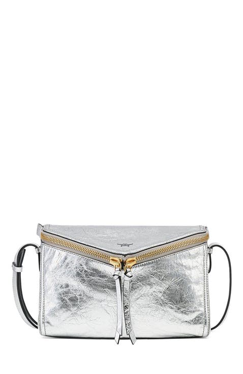 Diamant 3D Shoulder Bag in Metallic Calf Leather