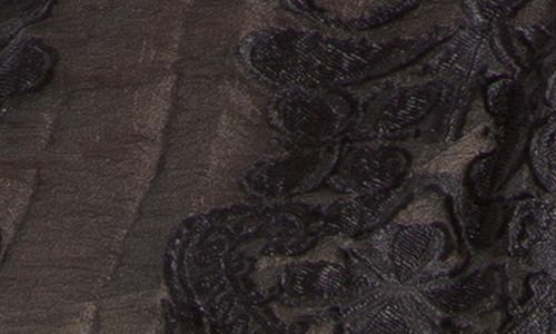 Max Studio Floral Jacquard Tie Shoulder Top In Multi