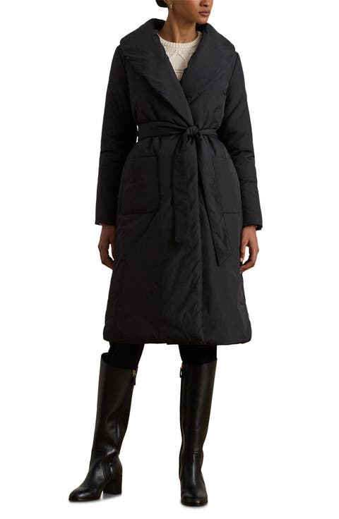 Puffer Long Wrap Jacket