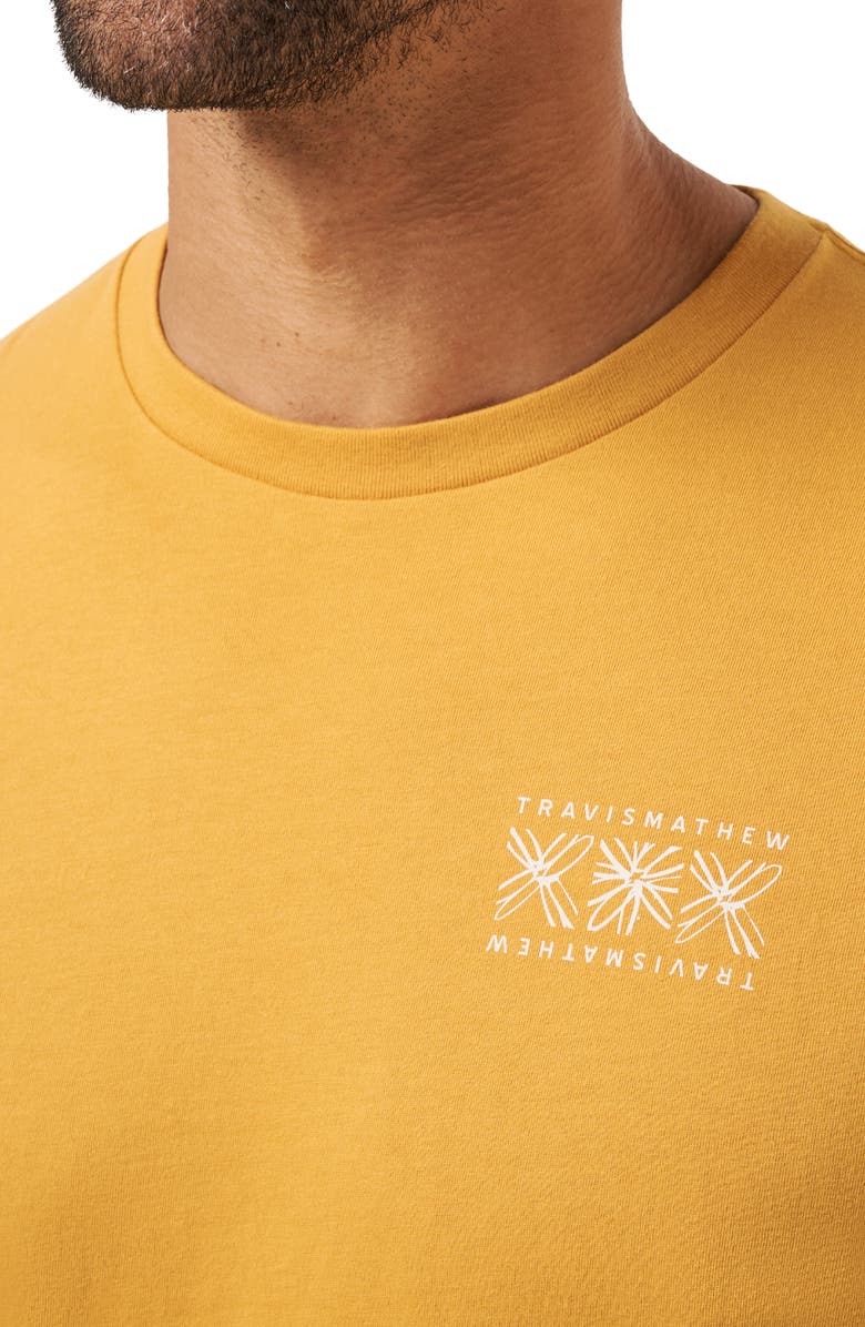 TravisMathew Crosscheck Cotton Graphic T-Shirt, Alternate, color, Spruce Yellow