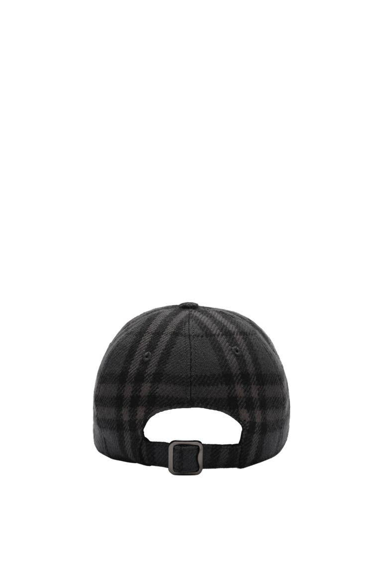 Check Wool Baseball Cap, Alternate, color, Iron grey