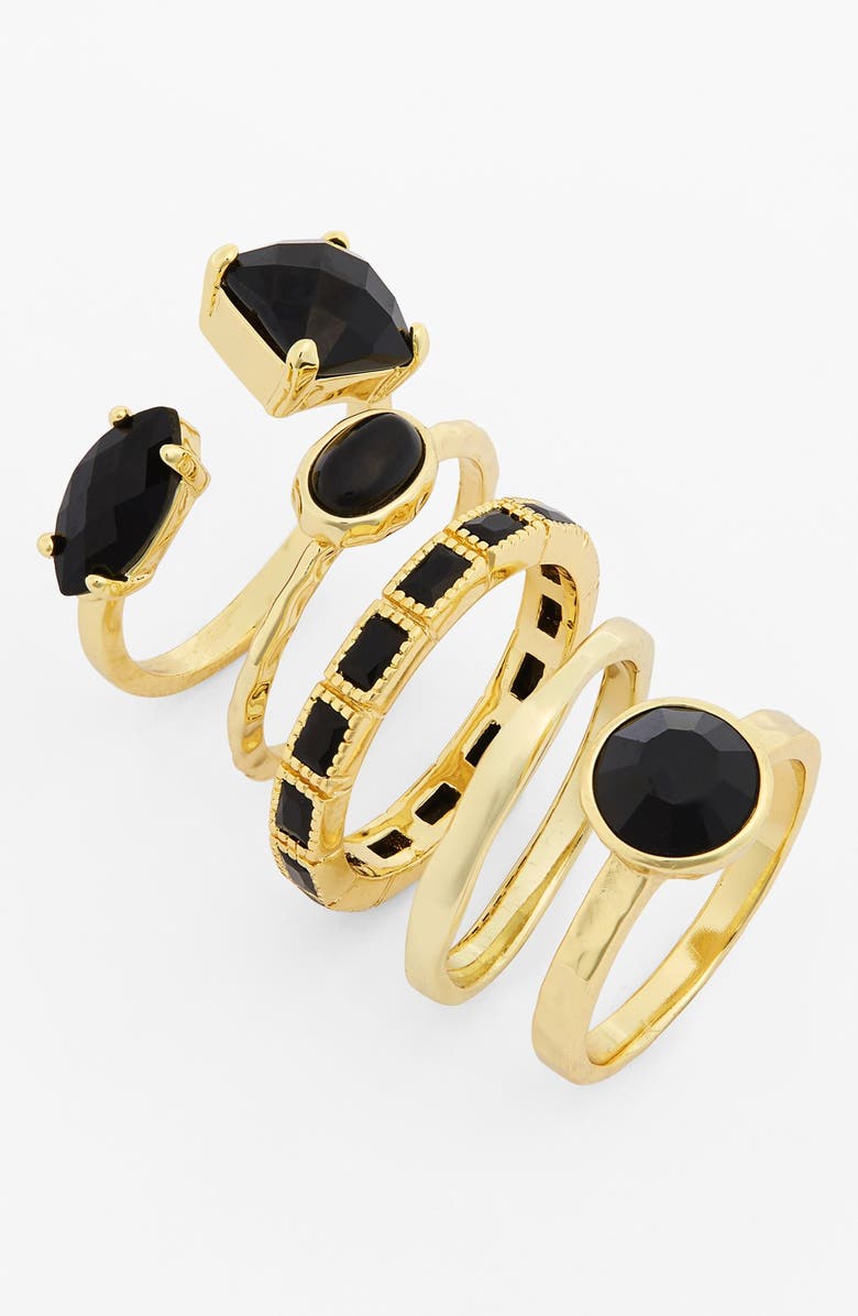 Ariella Collection Stone Stackable Rings, Main, color, 