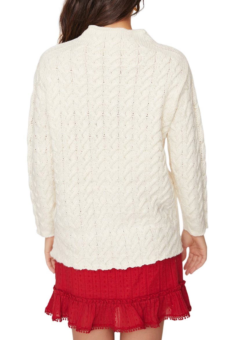 Funnel Neck Sweater, Alternate, color, IVORY