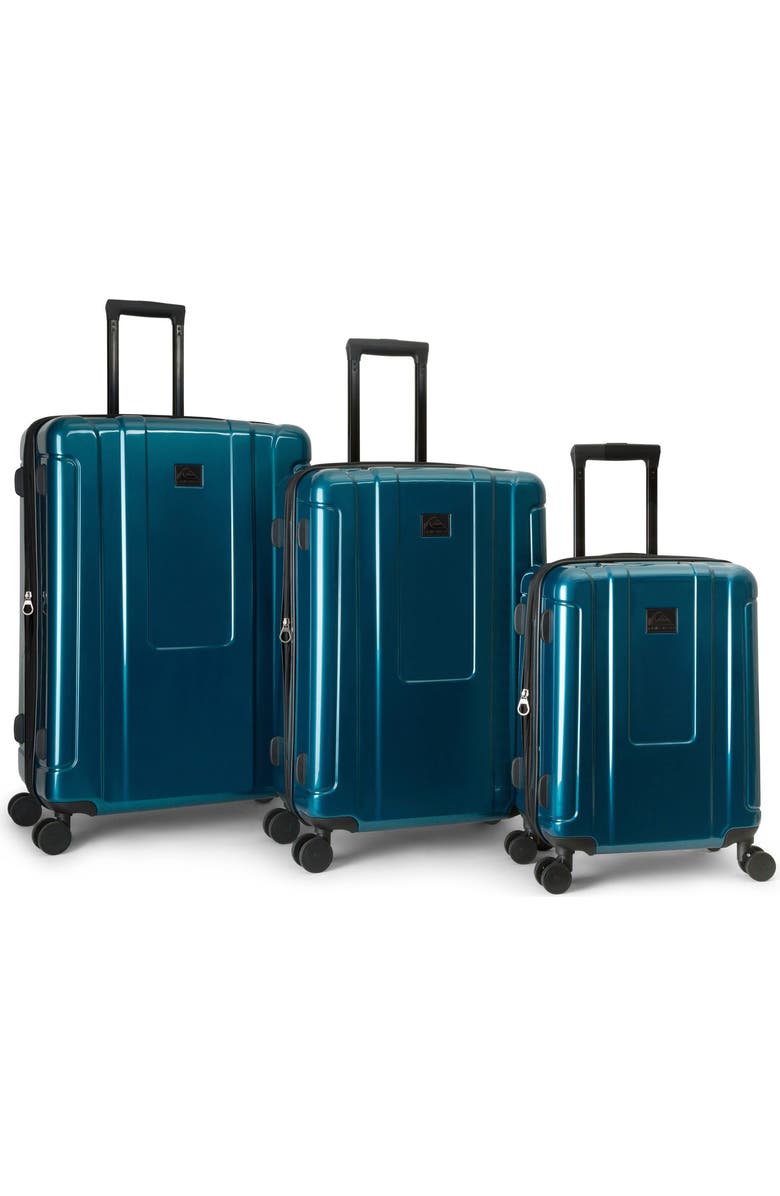 Quiksilver Malibu Suitcases PC Hardside Expandable Luggage with Spinner Wheels, 3-Piece Set, Main, color, Whale Blue