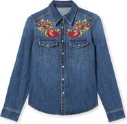 Fortela Brigitter Embroidered Denim Shirt