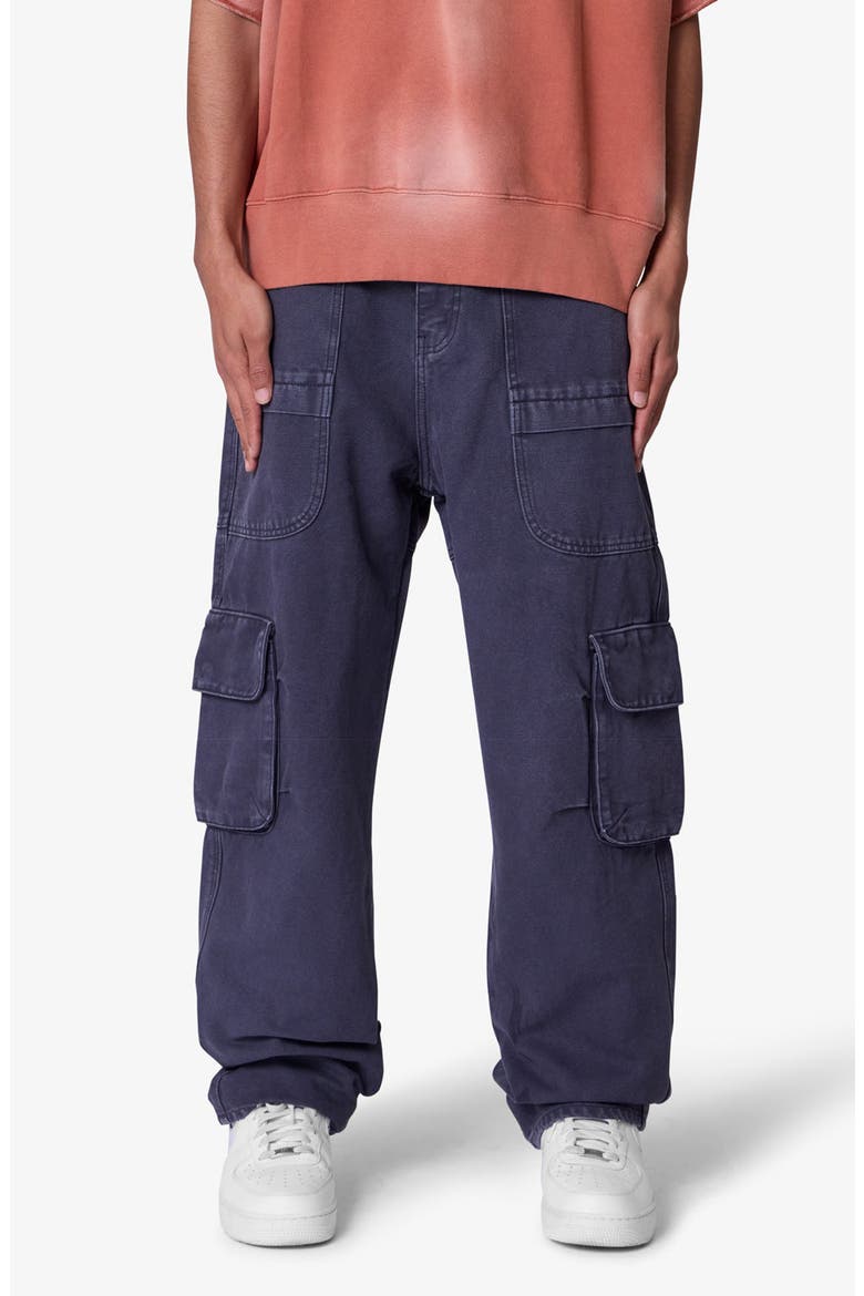 Ultra Baggy Cargo Jeans, Main, color, WASHED BLACK