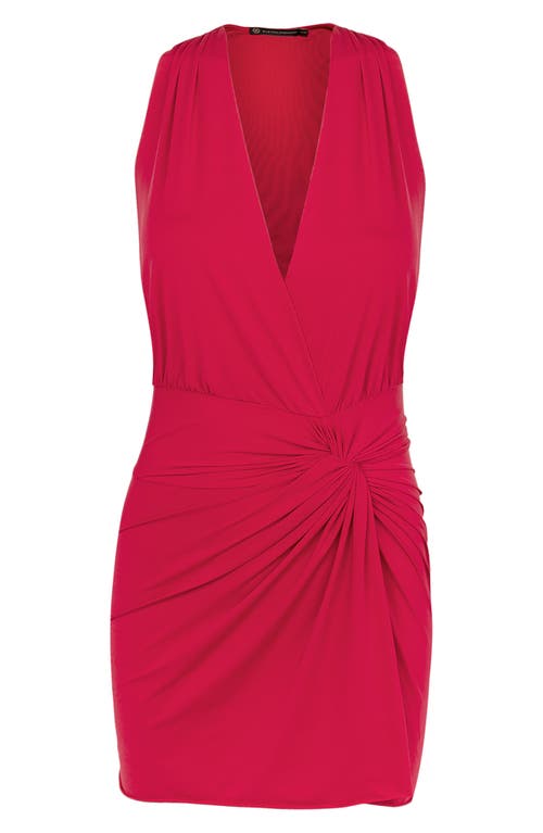 Vix Swimwear Karina Twist Front Cotton-blend Cover-up Dress In Red