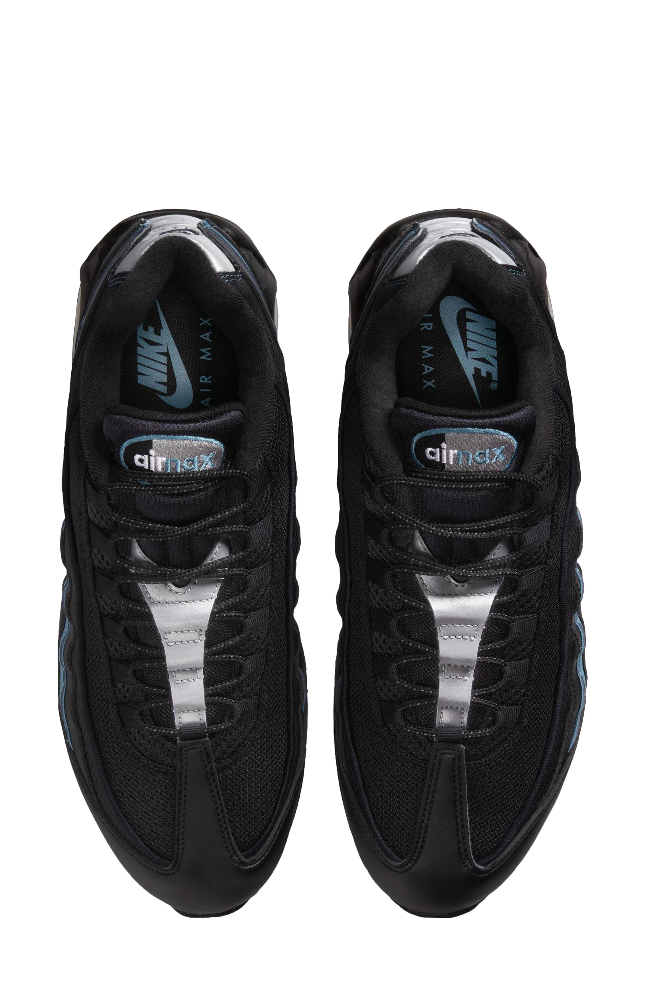 Air Max 95 Sneaker, Alternate, color, SMOKEY BLUE/ BLACK/ SILVER