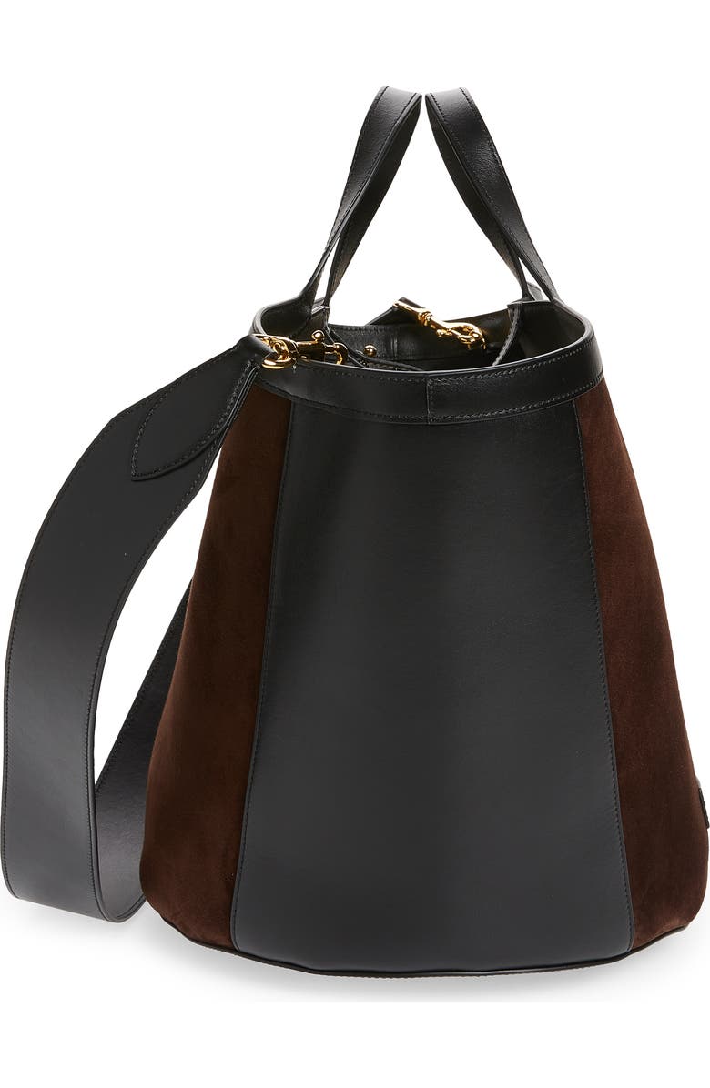 Khaite Nora Suede & Leather Tote, Alternate, color,