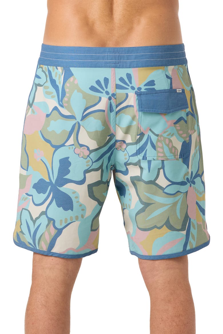 OG Print Scallop Board Shorts, Alternate, color, BLUE FUSION