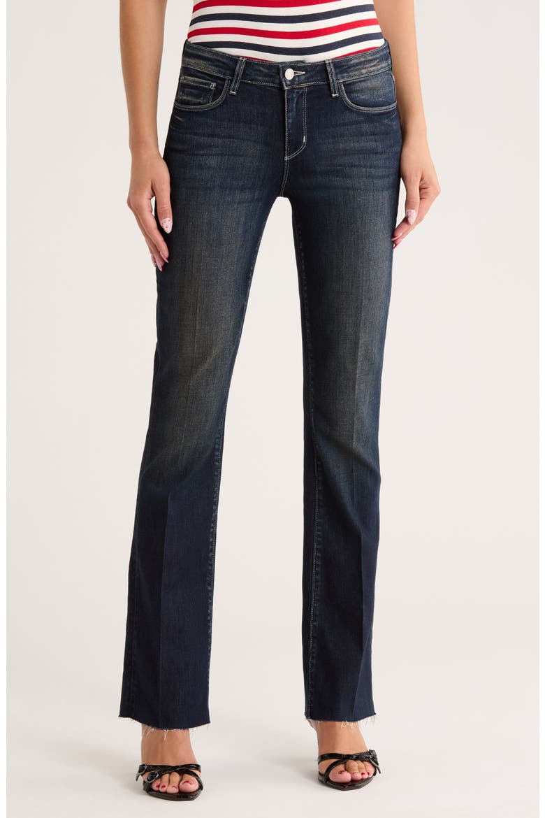 Sneeki Low Rise Raw Hem Straight Leg Jeans, Main, color, CREST