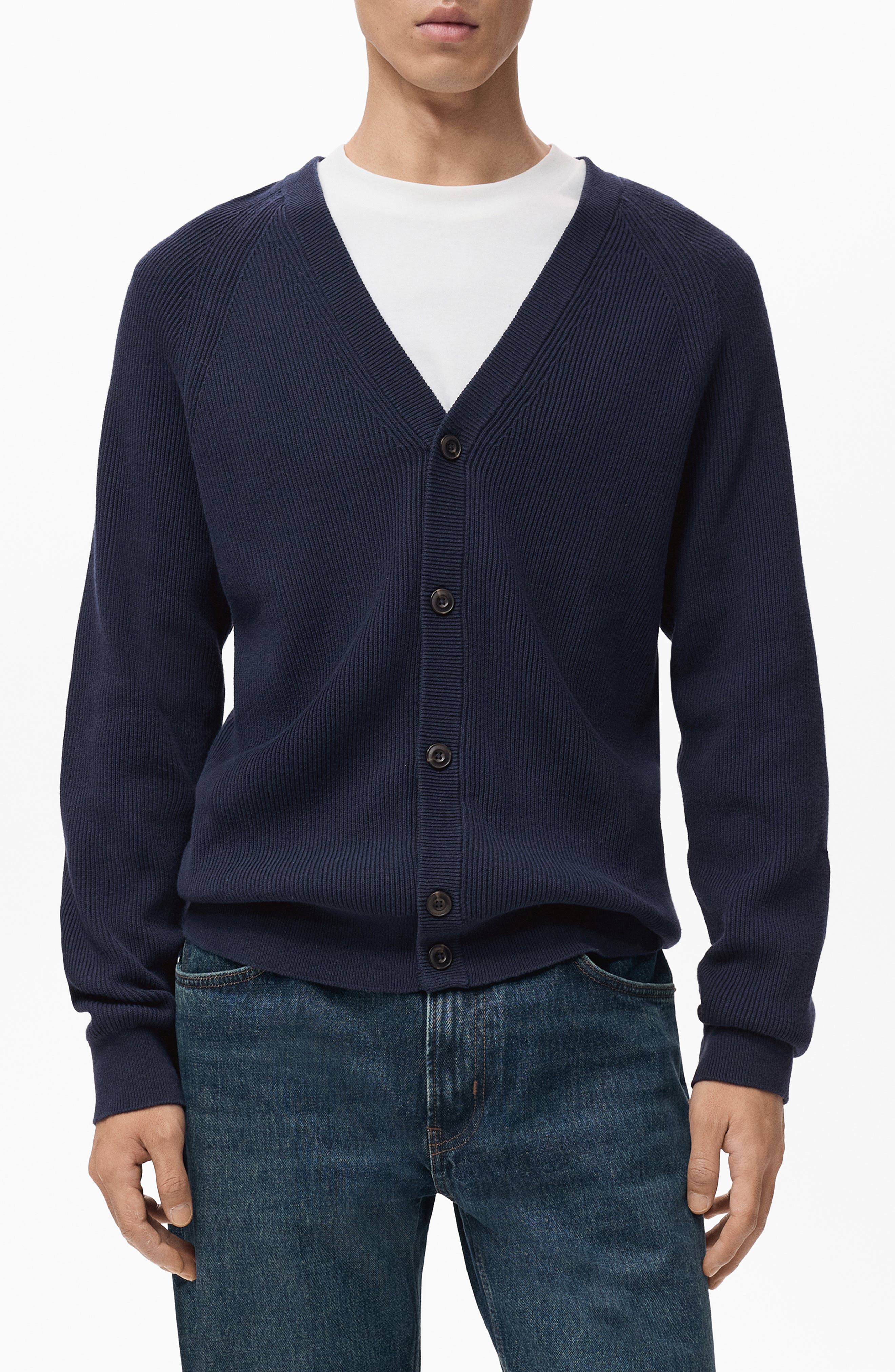 Ribbed Cotton Blend Cardigan - image 3