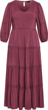 City Chic Brooklynn Tiered Maxi Dress