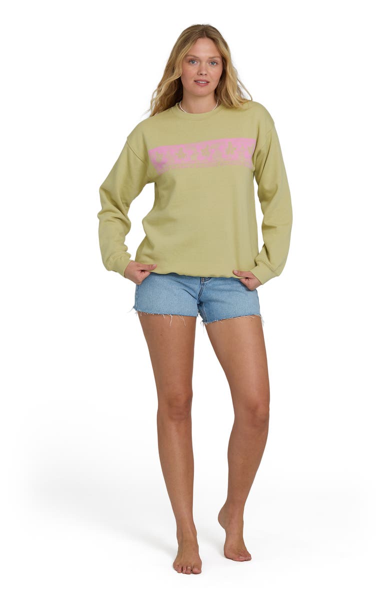 Billabong Giving Shade Fleece Graphic Sweatshirt, Alternate, color, Cactus