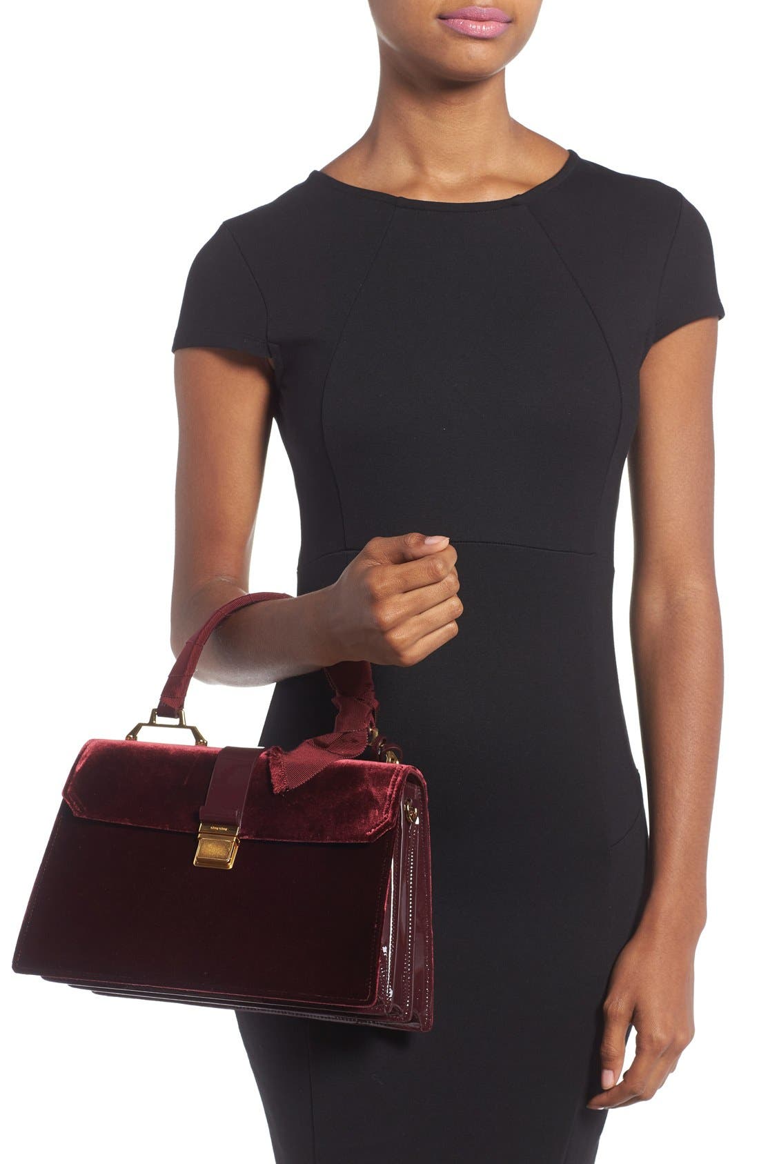 Miu Miu 'Velutto' Top Handle Satchel, Alternate, color, 