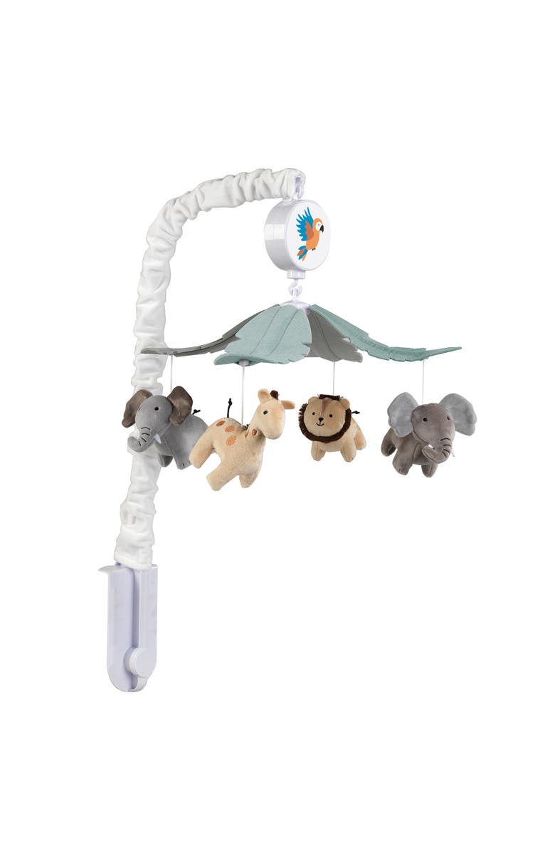 Lambs & Ivy Jungle Friends Musical Baby Crib Mobile Animals Soother Toy, Alternate, color, Multicolor