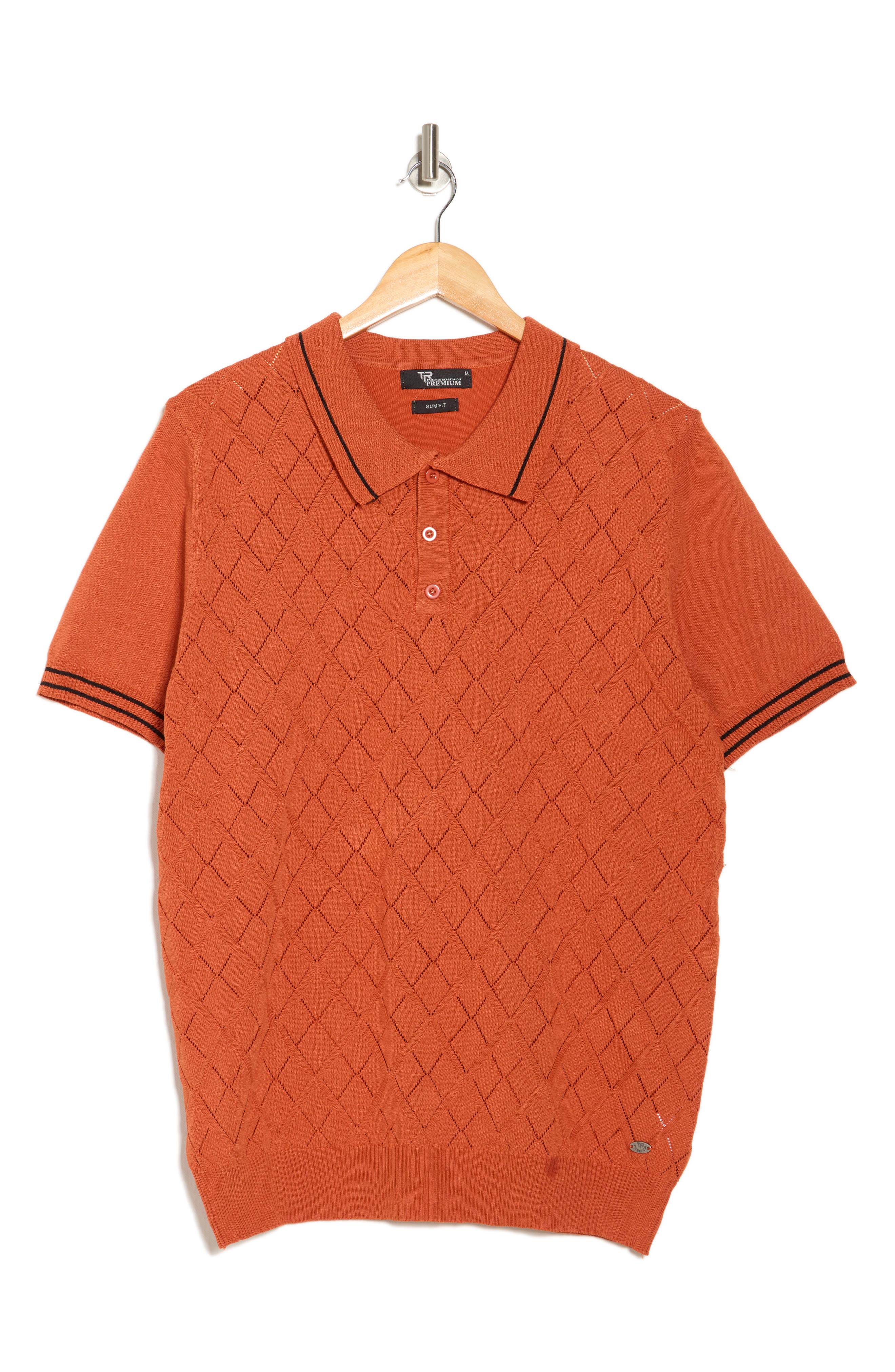 Tipped Collar Sweater Knit Polo