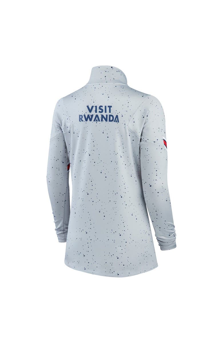 Jordan Brand Women's Jordan Brand Gray Paris Saint-Germain Strike Drill Raglan Quarter-Zip Long Sleeve Top, Alternate, color,