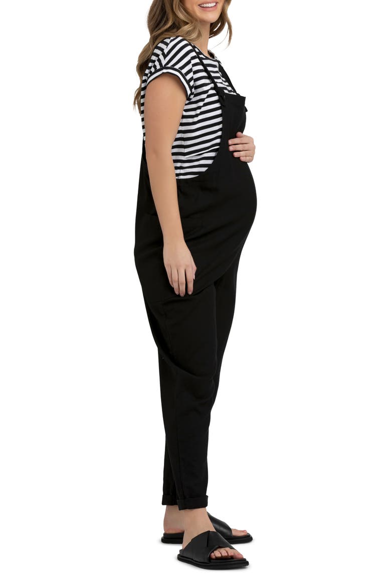 Poppy Maternity Jumpsuit, Alternate, color, BLACK