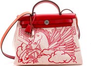 Pre-Owned Hermes Herbag Zip Pegase Pop Toile and Leather 31