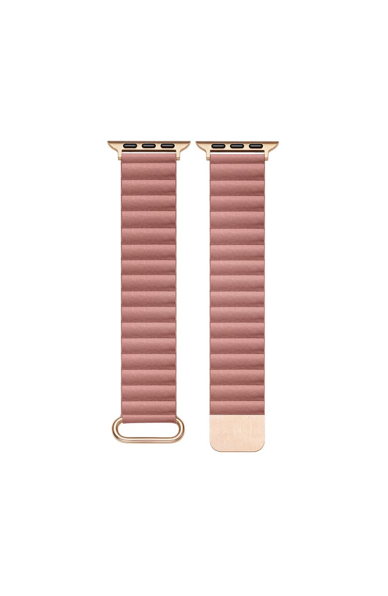 Posh Tech Riley Magnetic Leather Band for Apple Watch, Alternate, color, Pink