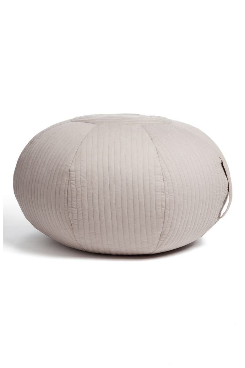 Quilted Pouf, Main, color, GREY DECEMBER