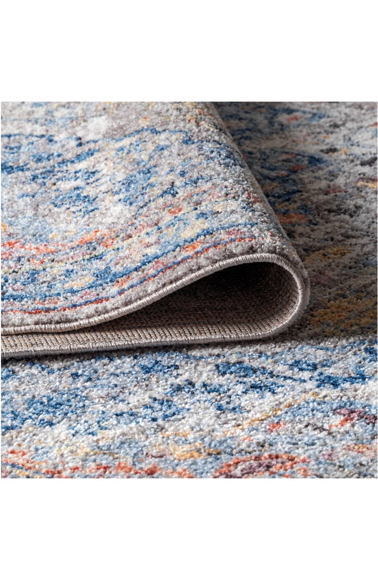 JONATHAN Y Manisa Vintage Medallion Area Rug, Alternate, color, Ivory/Peacock Blue/Coral