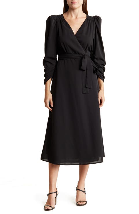 Long Sleeve Wrap Dress