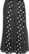 Junya Watanabe Polka Dot Georgette Midi Skirt