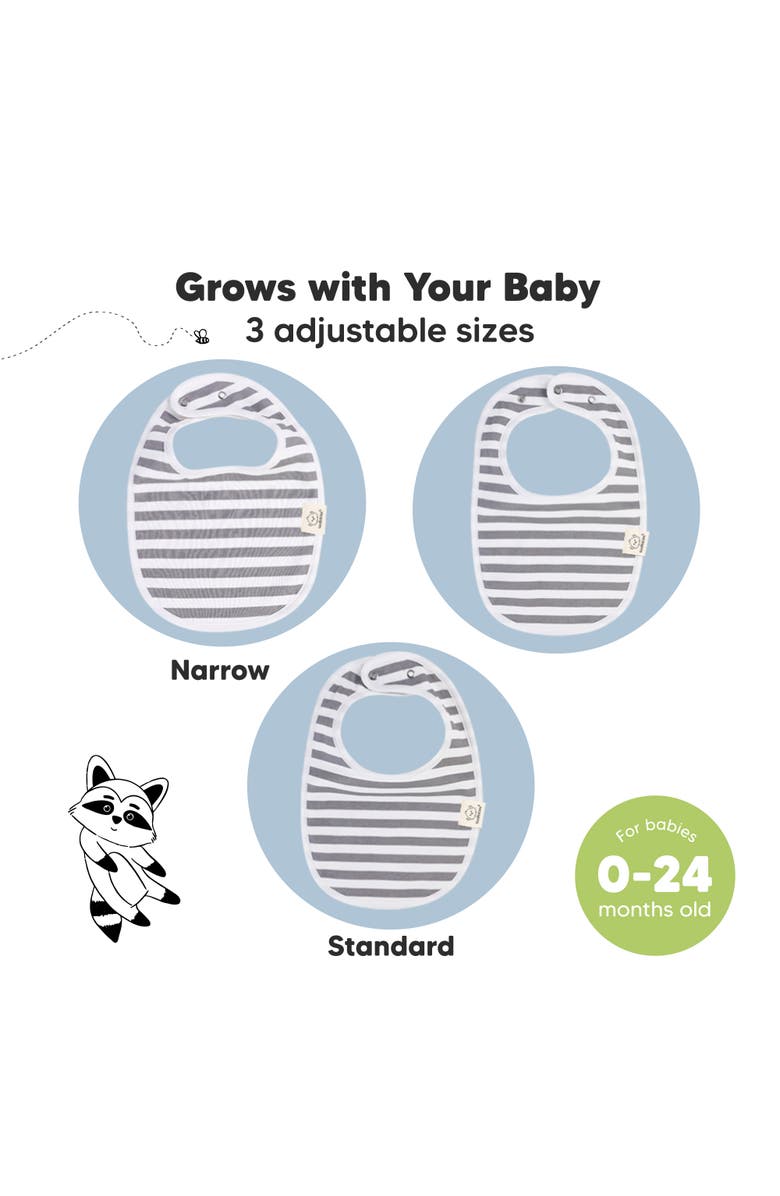 KeaBabies 8-Pack Baby Drool Bibs, Alternate, color, Grayscape