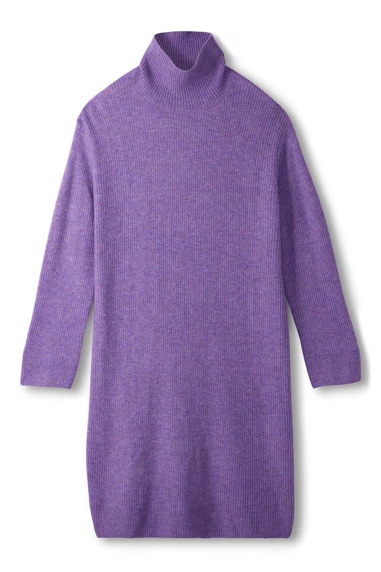 Iris Turtleneck Sweater Dress, Alternate, color, LILAC MELANGE