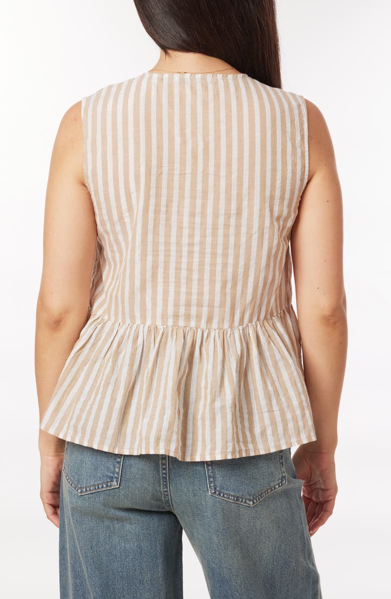 Scotch & Soda Bow Details Sleeveless Top, Alternate, color, Desert Sand Stripe With Lurex