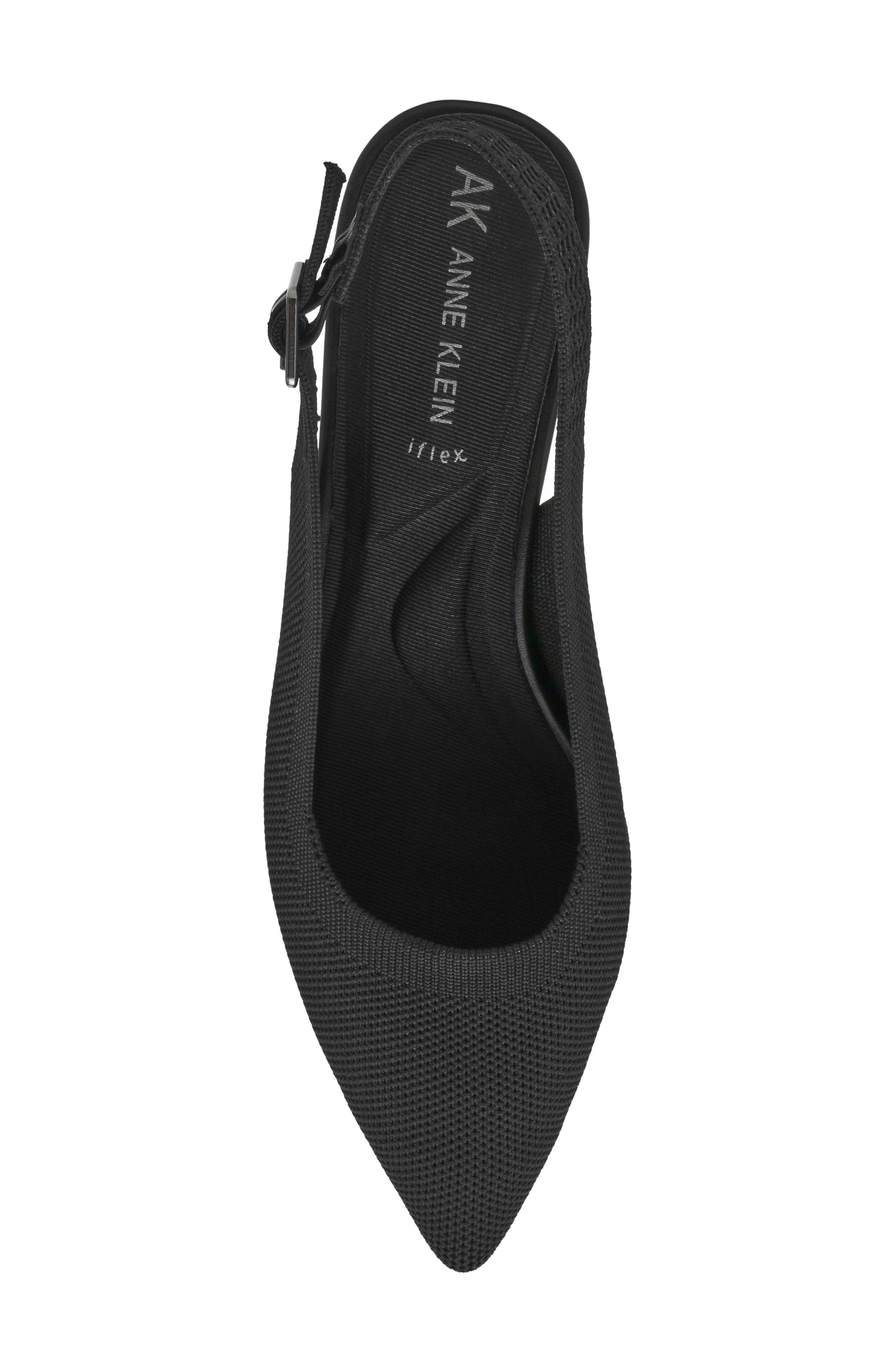 Anne Klein Urix Slingback Pump, Alternate, color, Black Knit