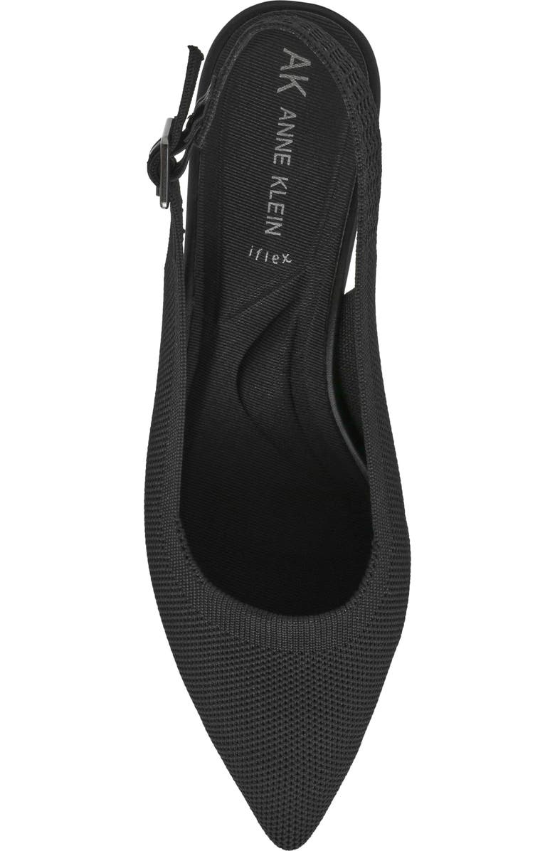 Anne Klein Urix Slingback Pump, Alternate, color, Black Knit