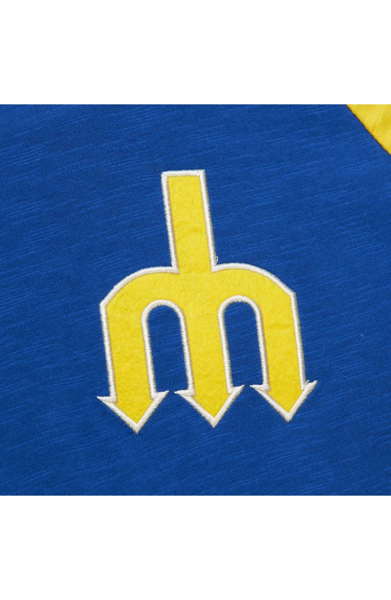 Mitchell & Ness Men's Mitchell & Ness Royal Seattle Mariners Cooperstown Collection Legendary Raglan Slub Henley 3/4-Sleeve T-Shirt, Alternate, color, Royal