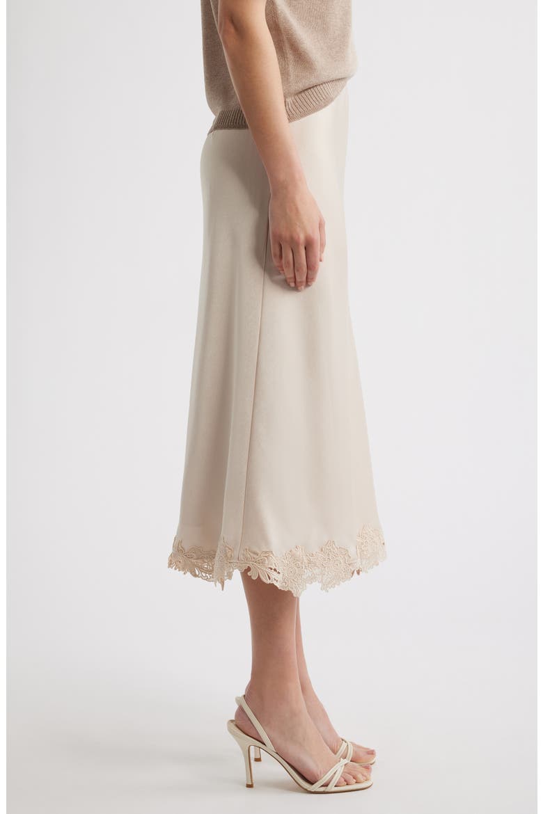 Brooks Lace Detail Satin Slip Skirt, Alternate, color, ANTIQUE