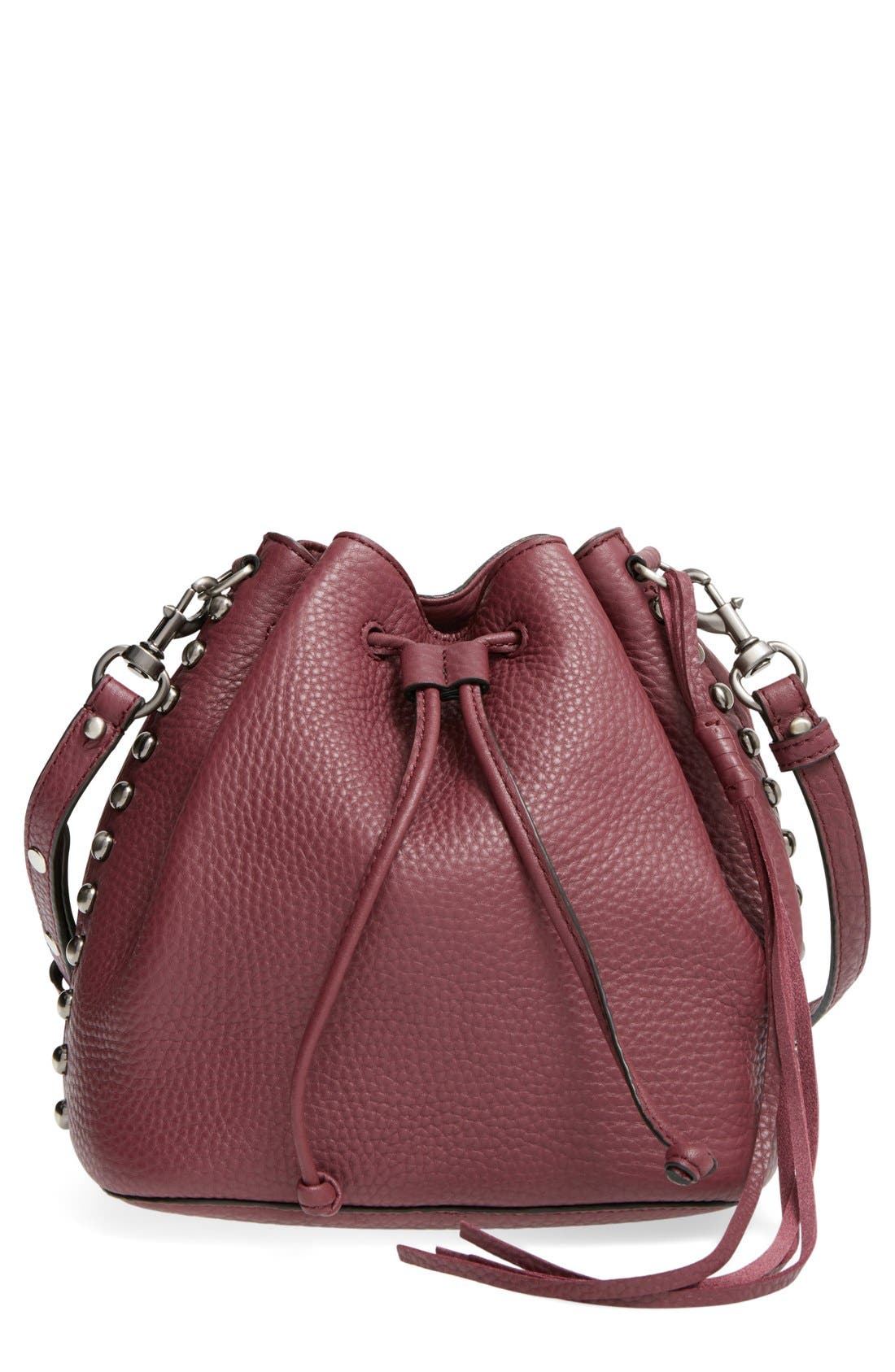 Unlined Bucket Bag, Main, color, PORT