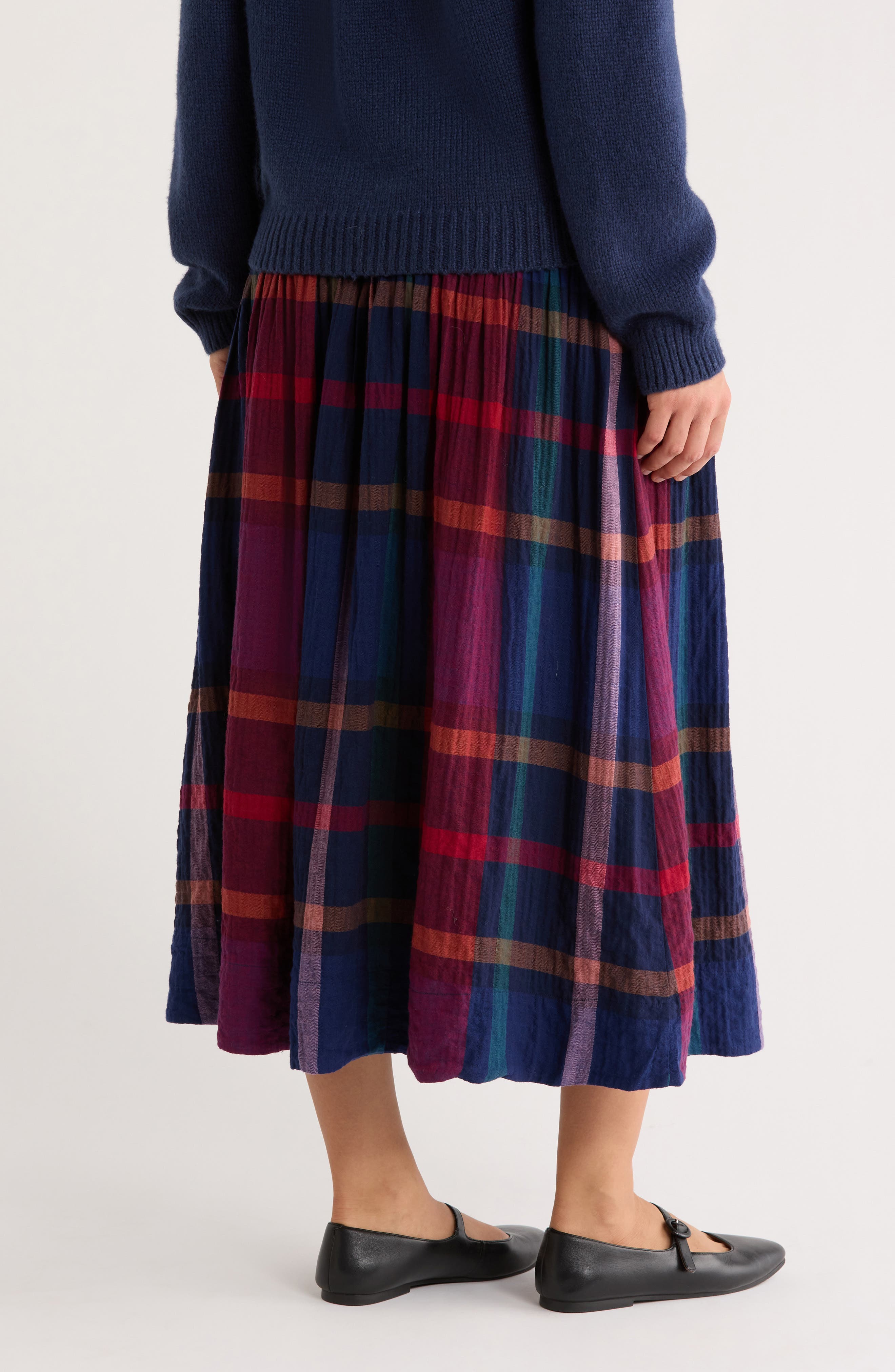Gia Plaid Midi Skirt - image 2