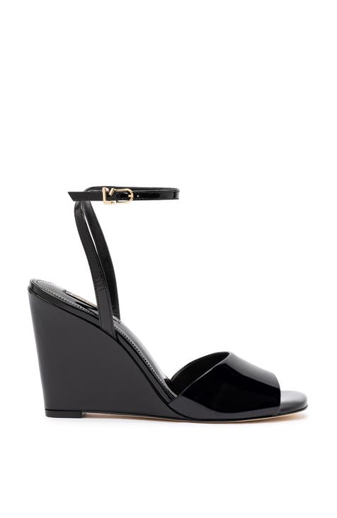 Black wedge heel shoes on sale