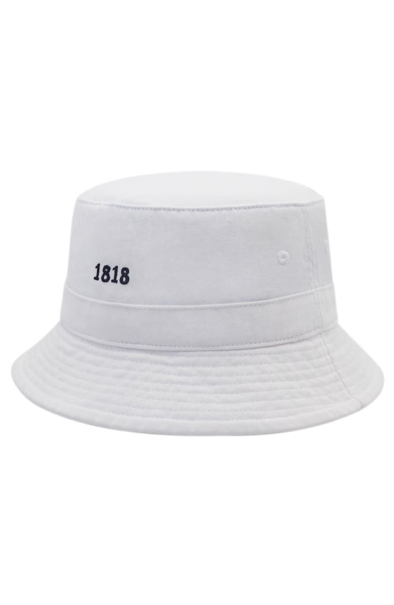 Amicale Cashmere Cotton Twill Bucket Hat, Alternate, color, White