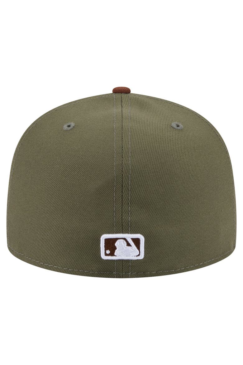 Men's New Era Olive/Brown Seattle Mariners Color Pack 59FIFTY Fitted Hat, Alternate, color, Olive