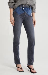 MOTHER The Double Rocky Rider Nerdy Straight Leg Jeans