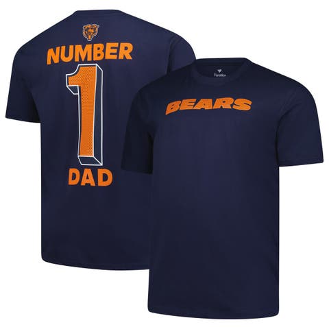 Men's Fanatics  Navy Chicago Bears Big & Tall Number One Dad T-Shirt