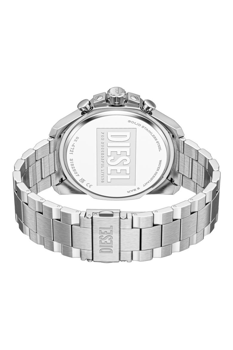 Mega Chief Gunmetal Chronograph Watch, 48mm, Alternate, color, SILVER