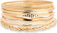 NORDSTROM RACK 10-Piece Textured Bangle Set