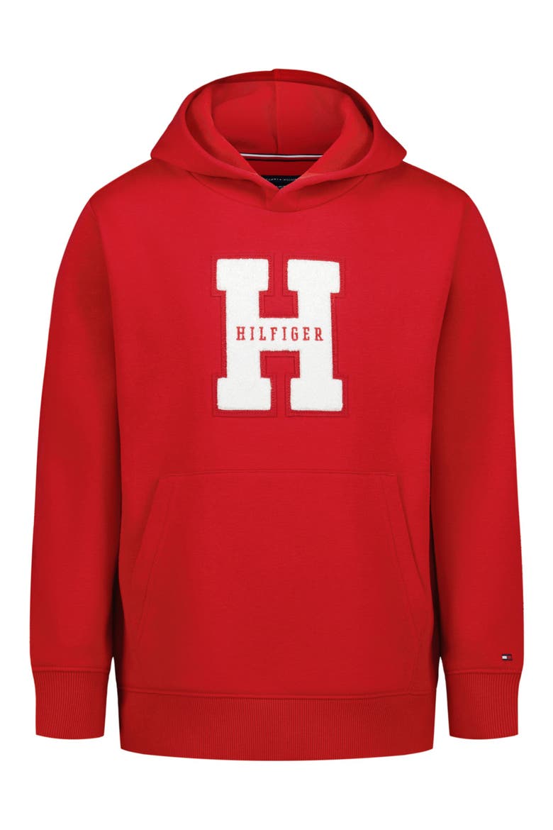 Kids' Chenille H Graphic Hoodie, Main, color, TOMMY RED