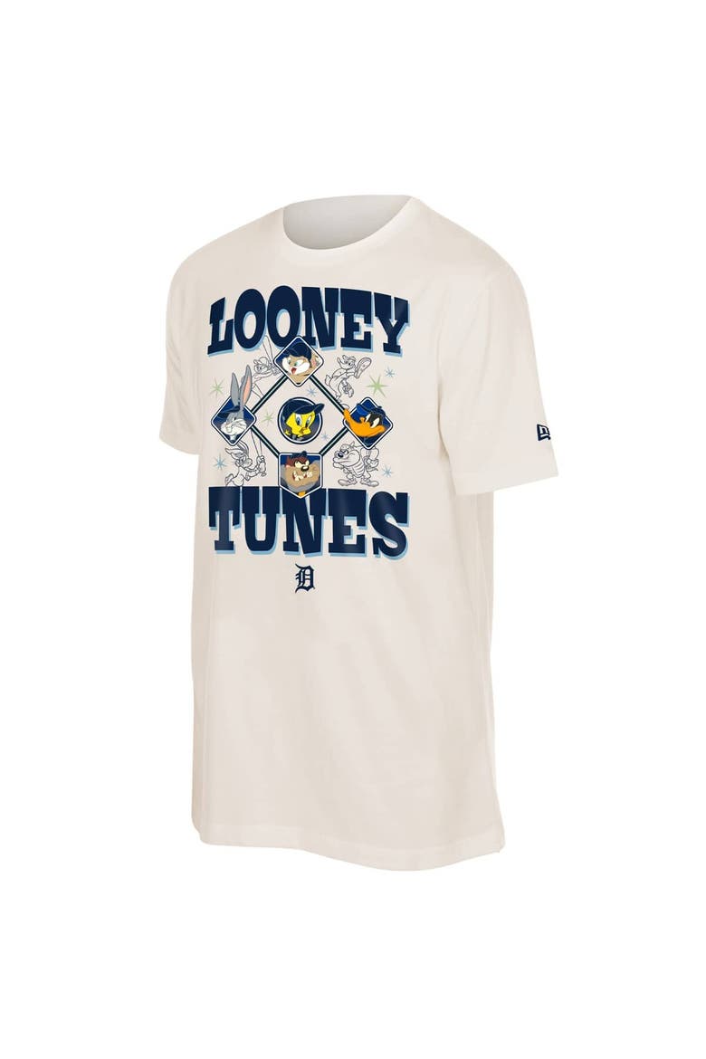 Unisex New Era Cream Detroit Tigers Looney Tunes T-Shirt, Alternate, color, Cream