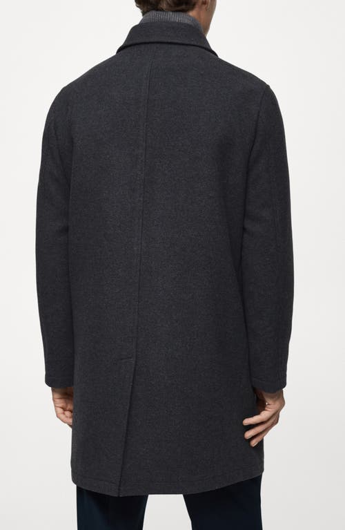 Mango Wool Blend With Removable Courduroy Bib In Charcoal