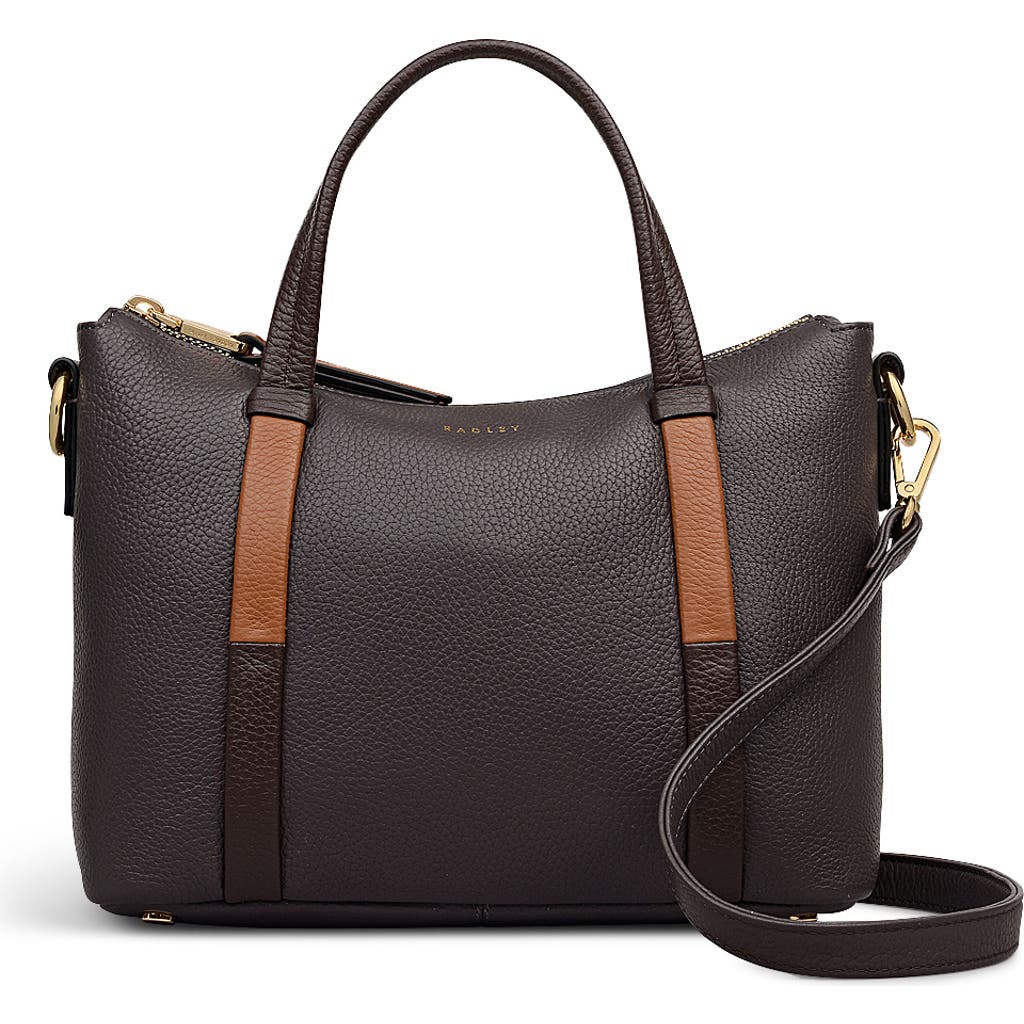Radley Waterloo Way Small Ziptop Satchel Bag In Gray