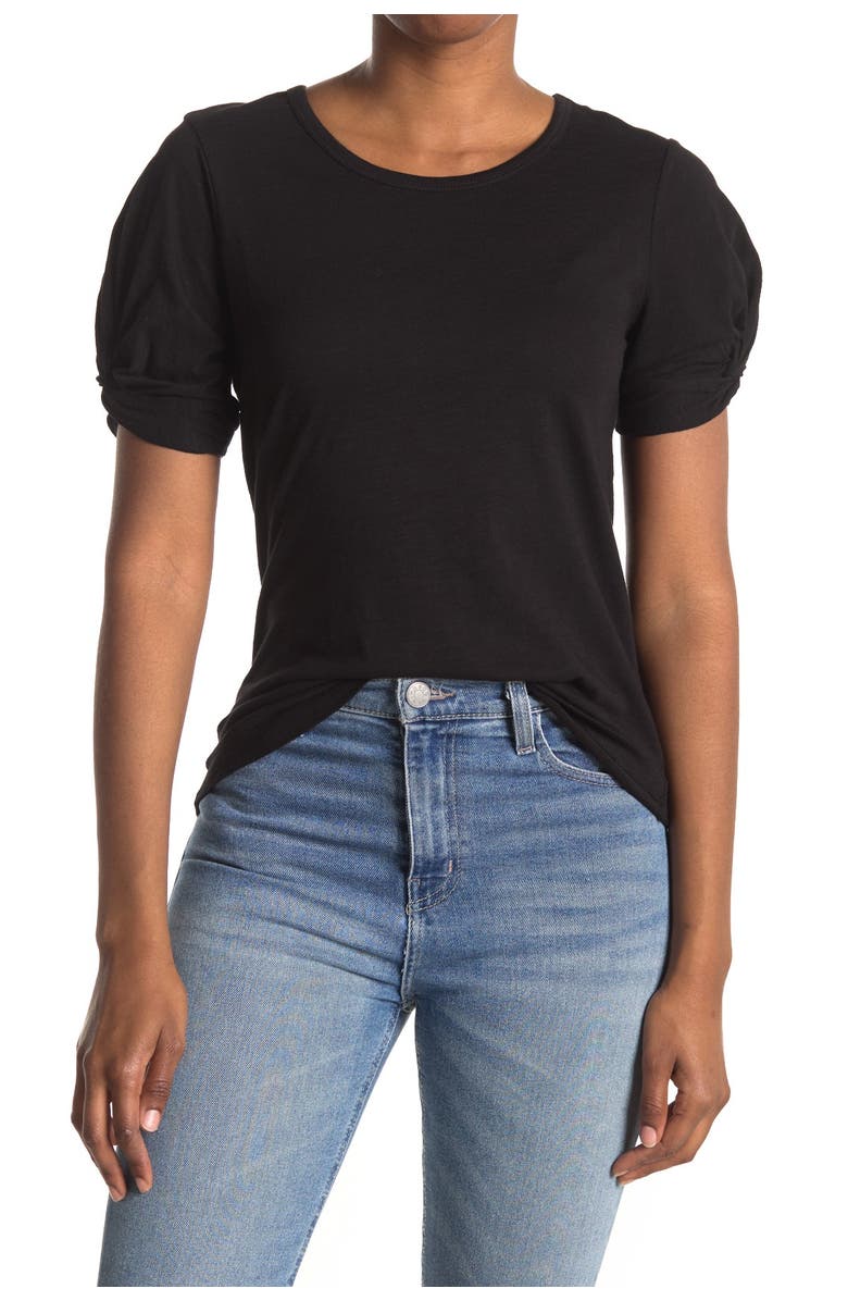 Sanctuary Twist Sleeve Puff Tee, Main, color,